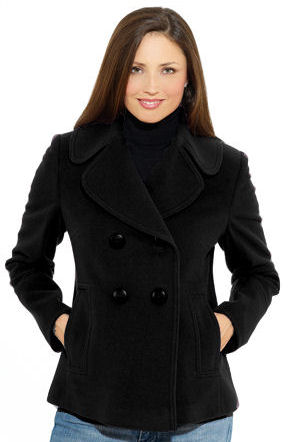 casaco de lã curto feminino