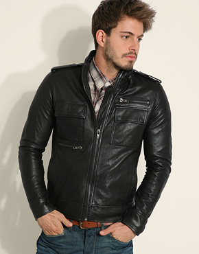 jaqueta de couro masculina tng preço